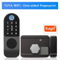 ราคา TUYA ล็อคประตูเตาย่างนิรภัยการ์ด IC ล็อคดิจิตอลลายนิ้วมือสองด้านแบบอิเล็กทรอนิกส์ประตูล็อคอัจฉริยะ (20698262532)