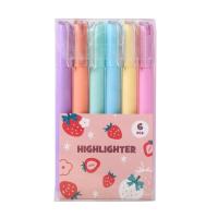 ราคา ME STYLE ปากกาเน้นข้อความ STRAWBERRY คละสี 6ด้าม แพ็ค (20834969263)