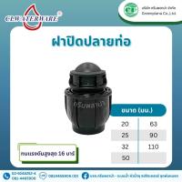 ราคา ฝาปิดปลายท่อ อุดปลายท่อ แบบสวมอัด PE Compression สำหรับท่อ HDPE ขนาด 20mm 110mm (20926041059)