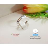 ราคา แหวนเงินแท้92 5 ประดับเพชร cz หน้ากว้าง 3 5mm size 5 9 เนื้อเงินแท้ (13653546440)