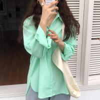 ราคา พร้อมส่ง เสื้อเชิ้ตคอปก เสื้อแขนยาว เสื้อOversize แฟชั่นสุดชิค (20685640339)