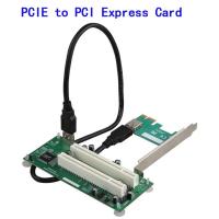 ราคา On Sale Desktop PCI Express PCI e to PCI Adapter Card PCIe to Dual Pci Slot Expansion Card USB 3 0 Add on Cards Convertor (11702421381)