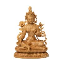 ราคา พระโพธิสัตว์เจ้าแม่กวนอิมธาราพระพุทธรูปสีเขียวไม้แกะสลักด้วยมือประดับบนฐานดอกบัว (20467090264)