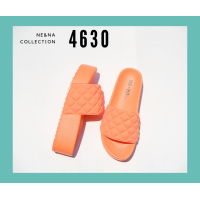 ราคา รองเท้าเเฟชั่นผู้หญิงเเบบเเตะสวมส้นตัน No 4630 NE NA Collection Shoes (18479555123)