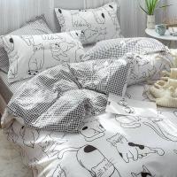 ราคา ชุดผ้าปูที่นอน ผ้าปูที่นอน ลายการ์ตูน ลายสก็อต พร้อมผ้านวม ครบชุด 6ชิ้น ผ้าปูที่นอน ผ้านวม ปลอกหมอน มีขนาด3 5ฟุต 5ฟุต 6ฟุต (15617244703)
