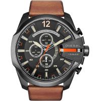 ราคา Diesel Mens Mega Chief Stainless Steel Chronograph Quartz Watch Brown Black (20363833944)