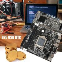 ราคา COD B75 ETH Mining เมนบอร์ด8XPCIE To USB G1610 CPU จาระบีความร้อน SATA สายสวิทช์สาย LGA1155 Miner เมนบอร์ด (16527782753)