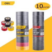 ราคา Deli เทปฉนวนกันความร้อนสูง 10pcs ทปผ้าพันสายไฟรถยนต์ เทปพันสายไฟ เทปพันสายไฟไวนิล เทปผ้ากาวสำหรับสายเคเบิ้ล เทปยางพันละลายเล็ก Electical Tape (16548901607)