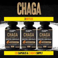 ราคา เห็ดชากา Chaga Mushroom Capsules Value Pack of 3 Chaga Bottles 100 Chaga Mushrooms 60 or 120 Capsules 1 or 2 month Supply (19818519933)