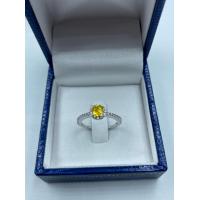 ราคา แหวนบุษราคัมแท้ เงินแท้ 925 เคลือบทองคำขาว (8294060304)