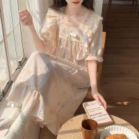 ราคา กระโปรงนอนผู้หญิงชุดนอนสไตล์เจ้าหญิงแบบใหม่ฤดูร้อนปี2023ชุดใส่ในบ้านผู้หญิงลูกไม้ทรงหลวมหวานมูลค่าสูง (20846345481)