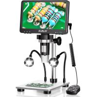 ราคา Elikliv EDM9 7 LCD Digital Microscope 1200X 1080P Coin Microscope with 12MP Camera Sensor Wired Remote 10 LED Lights Soldering Electronic Microscope for Adult Compatible with Windows Mac OS 7 Digital 