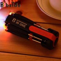 ราคา Bside เครื่องมือ Store 8 In 1 Multi Function ไขควงสลักเกลียวพร้อม6LED ไฟฉายแบบพกพาข้อต่อไขควงชุด Light Up Aksesoris Senter สำหรับซ่อมบำรุง (17941908129)