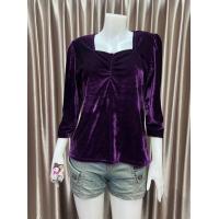 ราคา เสื้อกำมะหยี่ แขนสามส่วน จั้มหน้าอก อก 36 40 นิ้ว สวย หรู ผ้านิ่ม ใส่สบาย ใส่ได้ทุกโอกาสค่ะ เฉพาะเสื้อ (16787558818)
