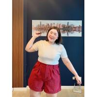 ราคา กางเกงขาสั้นลูกฟูกสาวอวบ เอว 34 44 สะโพก 52 (21019733382)