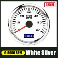 ราคา มาตรวัดความเร็วรอบเครื่องไฟฟ้า3000 4000 6000 8000รอบต่อนาที52มม สำหรับเครื่องยนต์มอเตอร์ดีเซลทาโชมิเตอร์ของเครื่องเจนเนอเรเตอร์เรืองแสงสีแดงพร้อมเครื่องวัดชั่วโมง12V 24V (17244536015)