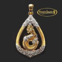 ราคา Inspire Jewelry จี้พญานาค ประดับเพชรCZ นำโชค เสริมดวง งานจิวเวลลี่ ตัวเรือนหุ้มทองแท้ 24K สวยหรู สง่างาม พร้อมกล่องกำมะหยี่ (107723652)