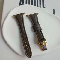 ราคา ใหม่ พร้อมส่ง สายหนังPu สายหนังเข็มขัดแบบล็อค สวยหรูดูแพง ใส่ได้กับ SmartWatch Ultra8pro watch2 Hellowatch 38 40 41mm 42 44 45 49mm (18862627724)