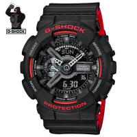ราคา Casio GShock นาฬิกาข้อมือผู้ชาย สายเรซิ่น รุ่น GA 110HR 1A Red and black (13832047857)