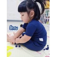 ราคา พร้อมส่ง แขนสั้น ขาสามส่วน สีพื้น สไตล์เกาหลี ผ้าเรยอน (7537145974)