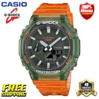 ราคา G Shock GA2100 ของแท้ผู้ชายกีฬานาฬิกาเซ็นเซอร์คู่เคลื่อนไหวกลางแจ้งกันกระแทกกันน้ำโคลนอัตโนมัติยกไฟรับประกันสี่ปี GA 2100HC 4A (20372921040)