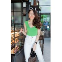 ราคา เสื้อกล้ามแขนกุด ทรงไหล่ล้ำนิดๆสวยมาก มีซับในครั่งตัว ผ้าเด้งหน้าใส่สบายแพตเทิร์น สวยมาก (10158122993)