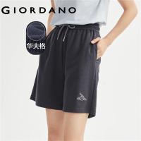 ราคา GIORDANO ผู้หญิง กางเกงขาสั้นเอวยางยืดปักลายเสือผ้าวาฟเฟิล Free Shipping 05403453 (18103532041)