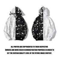 ราคา BAPE เสื้อแจ็คเก็ตมีหมวกสำหรับผู้ชายเสื้อสเวตเชิ้ตบล็อกสีเรืองแสงหัวฉลามสีดำและสีขาว M 3XL (10749211630)