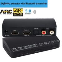 ราคา 4K HDMI 2 0เครื่องแยกสัญญาณเสียงบลูทูธสวิตช์ HDMI HDR 4K สวิตช์ทอสลิงก์5 1แปลง HDMI Arc Audio แยกเครื่องแยกสัญญาณเสียง (19794896050)