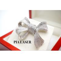 ราคา เข็มกลัดทองคำขาวโบว์เพชรน้ำ100 ขาวสวยเหลี่ยมดีทุกเม็ด โบว์ 5 D พร้อมใบรับรองสินค้า เคลือบทองคำขาวแท้100 (8117521609)