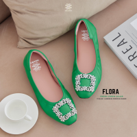 ราคา รองเท้าหนังแกะ รุ่น Flora Fresh Green color สีเขียว (20959430940)