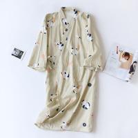ราคา Japanese cotton gauze bathrobe men big yards kimono robe in the spring and autumn summer pajamas with thin paragraph bathrobe sweat steaming clothes (15672564059)