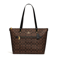 ราคา กระเป๋าถือ Coach แท้ ทรง Tote Coated canvas ลาย Signature สายหนัง รุ่นใหม่ มีช่องซิปปิดด้านหน้า COACH 79609 GALLERY TOTE IN SIGNATURE COATED CANVAS (11714155979)