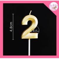 ราคา เทียนตัวเลข 0 9 สีทอง ขนาดสูง 4 8 cm เทียนวันเกิด เทียน Happy Birthday เทียนปักเค้ก พร้อมส่งจากกรุงเทพ (18445959484)