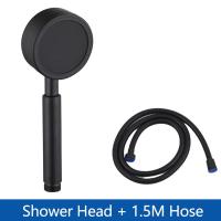 ราคา Bathroom Shower Set Matte Black Bath Faucet Mixer Tap Hot Cold Water With High pressure Shower Head Set Wall Mounted Shower Set (20439010158)