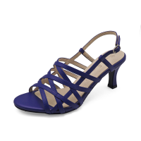 ราคา TAYWINแท้ เทวินทร์แท้ รองเท้าแตะส้นสูงหนังแท้ SC 69 Size35 41 หนังนิ่มสีน้ำเงินสด (20824510678)