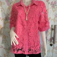 ราคา ผู้หญิงวัยกลางคนเสื้อเชิ้ตลำลอง เสื้อลูกไม้คอตั้ง เสื้อลูกไม้ผู้หญิง เสื้อลูกไม้สองชั้นแขนสั้น แขนสั้นลูกไม้หลากสีให้เลือก เสื้อลูกไม้ขนาดใหญ่ คาร์ดิแกนแม่วัยกลางคน (11724436082)