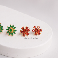 ราคา CLUSTER EARRINGS รวมแบบขายดี ต่างหูแป้น ต่างหูประดับพลอย ต่างหูเพชร เลือกแบบได้ หุ้มเศษทองคำแท้ by siamonlineshop (14257381059)