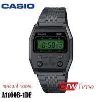 ราคา CASIO VINTAGE นาฬิกาข้อมือผู้ชาย สายเรซิน รุ่น A1100B 1DF สีดำ (21276235774)