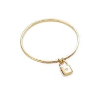 ราคา Jewellista กำไลข้อมือเงินแท้ ห้อยตัวล็อคแม่กุญแจ รุ่น Ken ประดับพลอย CZ ชุบทอง14k (13266457663)