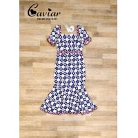 ราคา 1266 พร้อมส่ง S 3XL Mermaid Dress เดรสพิมพ์ลาย เดรสสวยๆ เดรสยาว ชุดออกงาน ชุดเพื่อนเจ้าสาว ชุดไปทะเล ชุดไปงาน งานป้าย สวยๆ (17409290096)