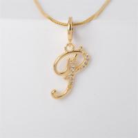 ราคา สร้อยคอจี้ตัวอักษรเพชรสังเคราะห์สีทอง17ไมล์18K ประดับตัวอักษร A Z 787N (20682489704)