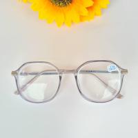 ราคา แว่นสายสั้น เลนส์บลู ทรงหกเหลี่ยม กรอบเนื้อTR ยืดหยุ่นได้ บิดงอได้ 2053 (16350945374)