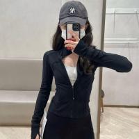 ราคา เสื้อแจ็คเก็ต Lululemon Nulu รุ่น Cropped Define โยคะกีฬาคอสั้นแจ็คเก็ตด้าย (18867340688)