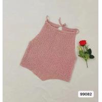 ราคา CF0606 เสื้อสายเดี่ยวไมพรม เสื้อถักสายเดี่ยว แบบสายผูกคอ 99082 (18481004373)