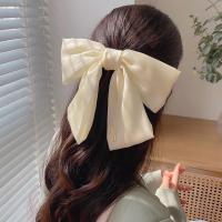 ราคา Korean Fashion Womens Large White Bow Hair Clip 2023 New Elegant hair Clamp Hair Accessories (20294490968)