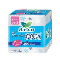 ราคา Laurier Super Ultra Slim COOL ลอรีเอะ ซูเปอร์ อัลตร้า สลิม คูล กลางวัน 22 5 ซม 25 ซม กลางคืน 30 ซม เย็นทันที สัมผัสสบายต่อเนื่องยาวนาน (12807273929)