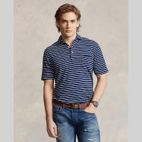 ราคา Sale Polo Ralph Lauren เสื้อโปโลผู้ชาย Polo Classic Fit Striped Jersey Polo Shirt รุ่น MNPOKNI1N822480 สีฟ้า (20758029367)