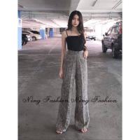 ราคา กางเกงขายาวทรงกระบอกกใหญ่ผ้าทวิสชาแนลเอวสูงสวยมากกS XL (19467709378)