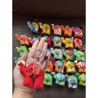 ราคา ตุ๊กตาพวงกุญแจช้าง4ขาใหญ่ผ้าดิ้นทอง (17248572078)